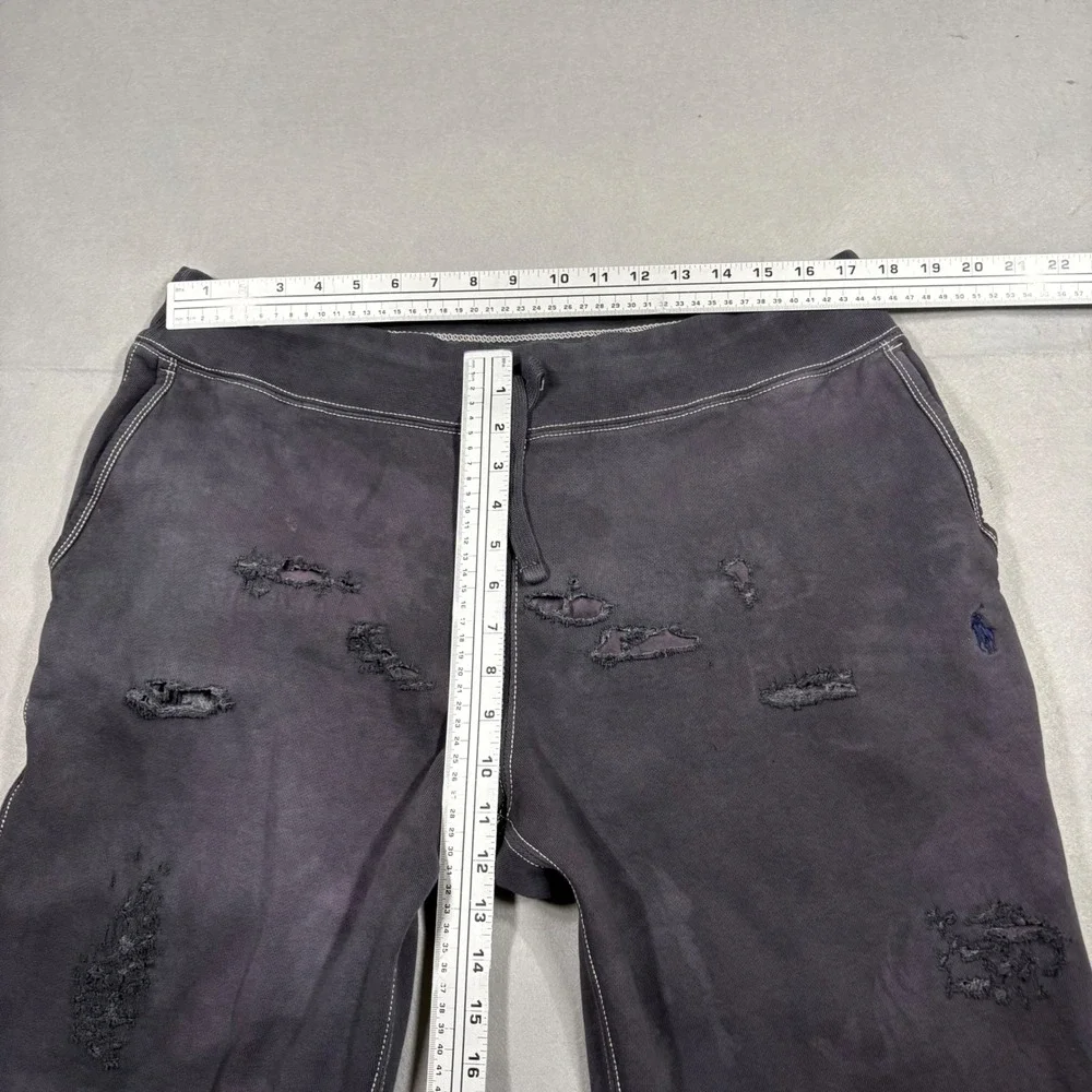 Polo Ralph Lauren Custom Distressed Dye Sweatpants Mens Large Gray Pony Logo
